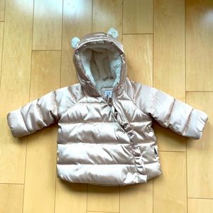 Baby rose gold winter coat (like new!)